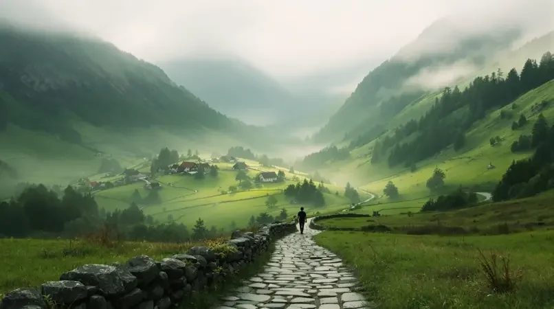 山野之间 剧情海报背景